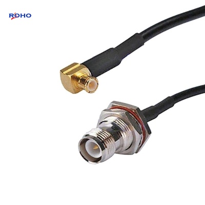 RP TNC Female to MCX Plug Right Angle Cable Assembly