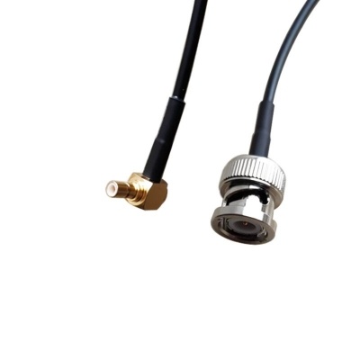 SMB Jack Right Angle to BNC Male Cable Assembly with RG174 Cable