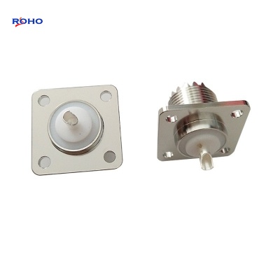 UHF Female 4 Hole Panel RF Coaxial Connector
