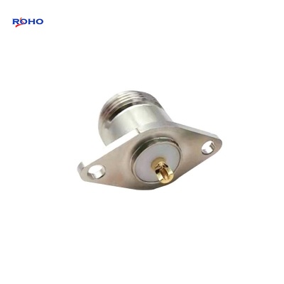 N Type Female 2 Hole Flange RF Coaxial Connector