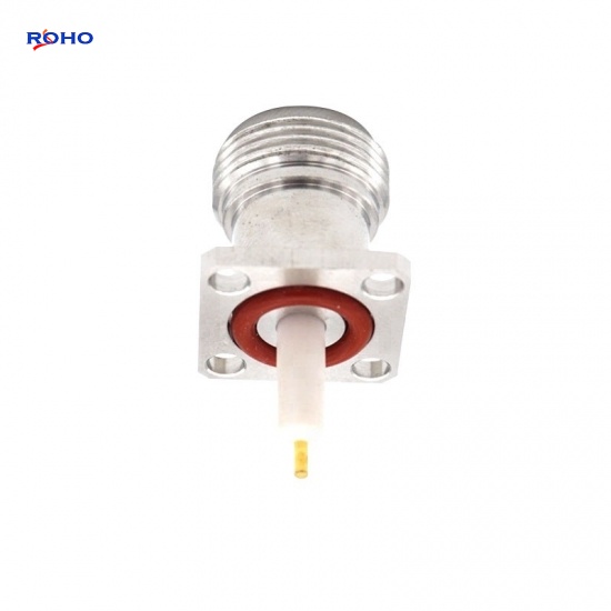 N Type Female 4 Holes Flange RF Coaxial Connector