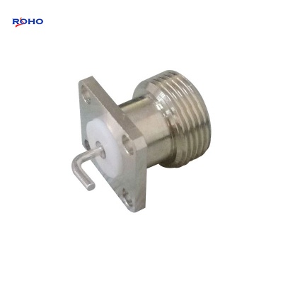 N Type Female 4 Hole Flange Coaxial Connector