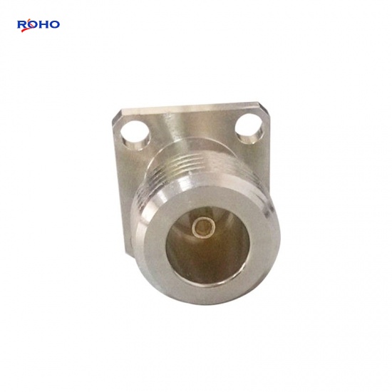 N Type Female 4 Hole Flange Coaxial Connector