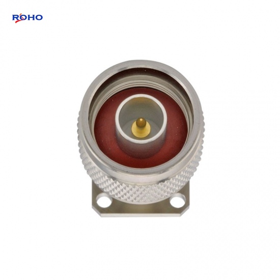 N Type Male 4 Hole Flange Coaxial Connector