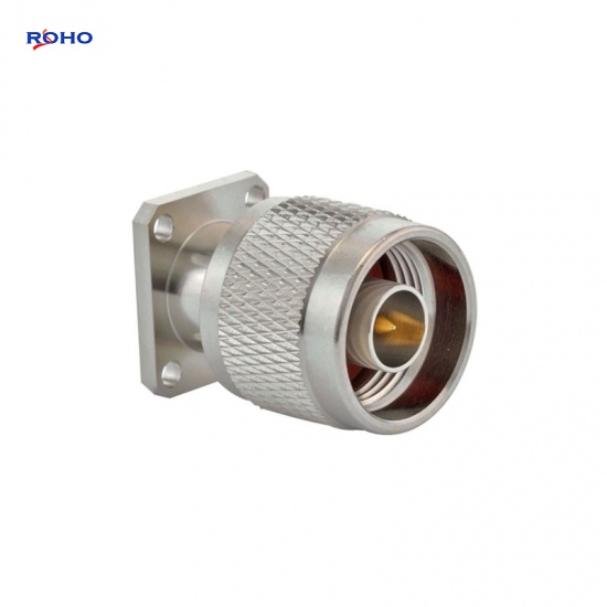 N Type Male 4 Hole Flange Coaxial Connector