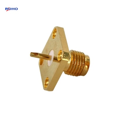 SMA Female 4 Hole Flange RF Coaxial Connector