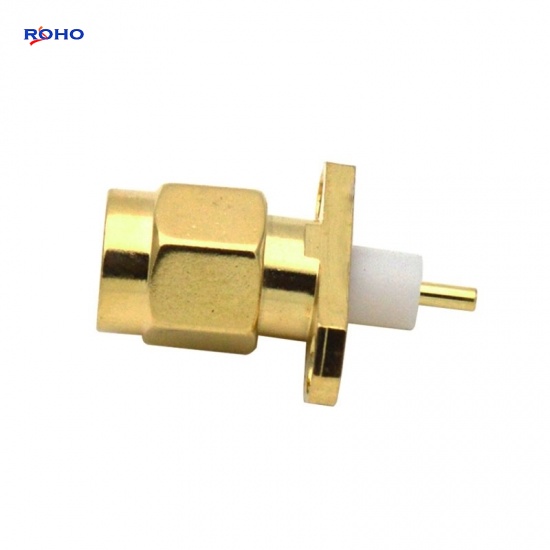 SMA Male 2 Hole Flange Coaxial Connector