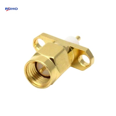 SMA Male 2 Hole Flange Coaxial Connector