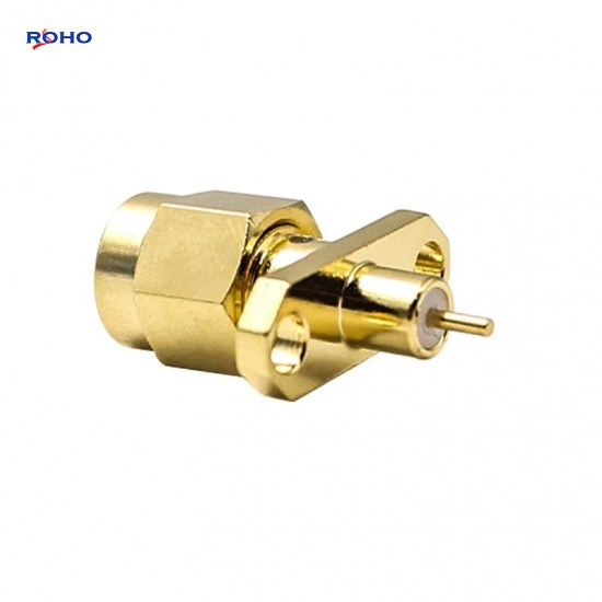 SMA Male 2 Hole Flange RF Coaxial Connector