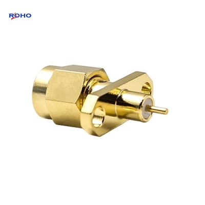 SMA Male 2 Hole Flange RF Coaxial Connector