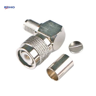 TNC Male Right Angle Crimp RF Coaxial Connector