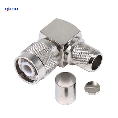 TNC Male Right Angle Crimp RF Coaxial Connector