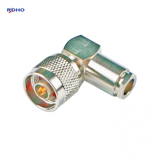 TNC Male Right Angle Clamp Coaxial Connector
