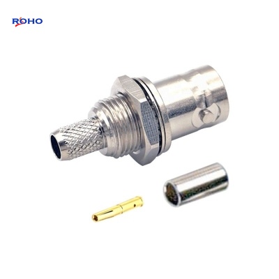 BNC Female Bulkhead Crimp RF Connector