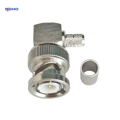 BNC Male Crimp Right Angle Connector