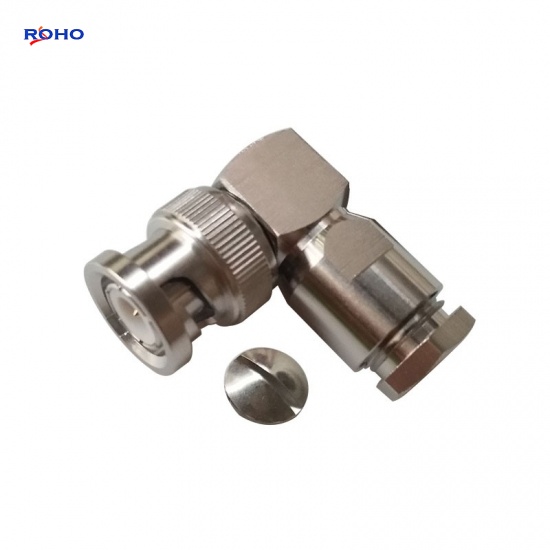BNC Male Clamp Right Angle Connector