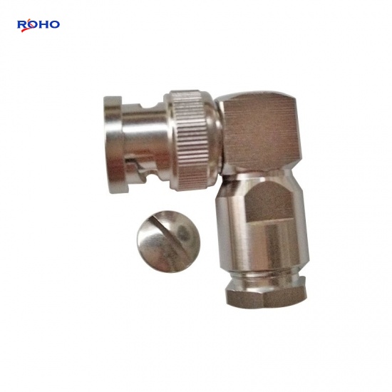 BNC Male Clamp Right Angle Connector