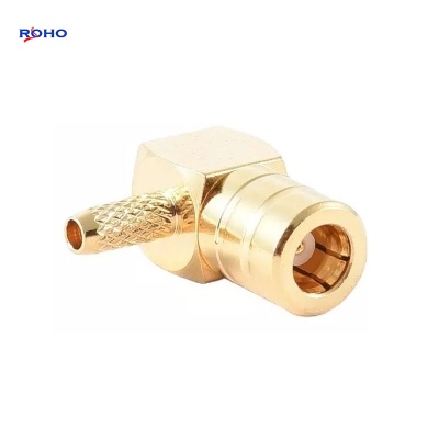 SMB Female Right Angle Crimp Connector