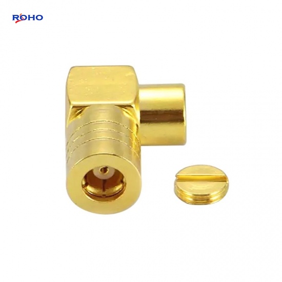 SMB Female Right Angle Clamp Connector