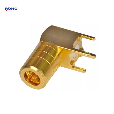 SMB Female Right Angle Solder Connector