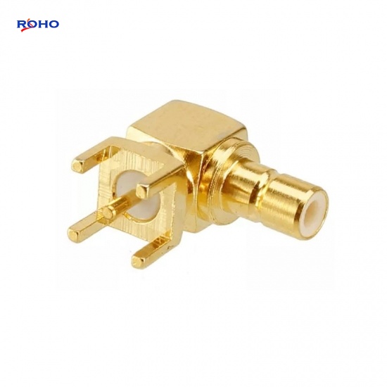 SMB Male Right Angle Connector for PCB