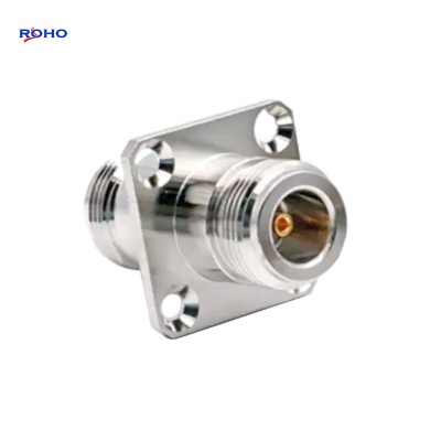 N Male to N Female 4 Hole Flange Adapter