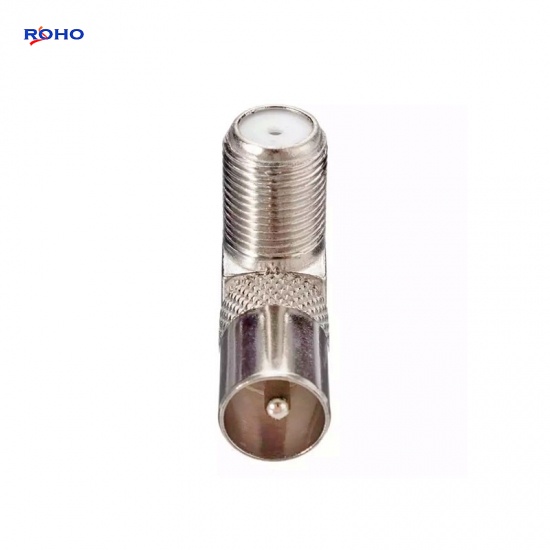 F Female to PAL Plug Right Angle Connector Adapter