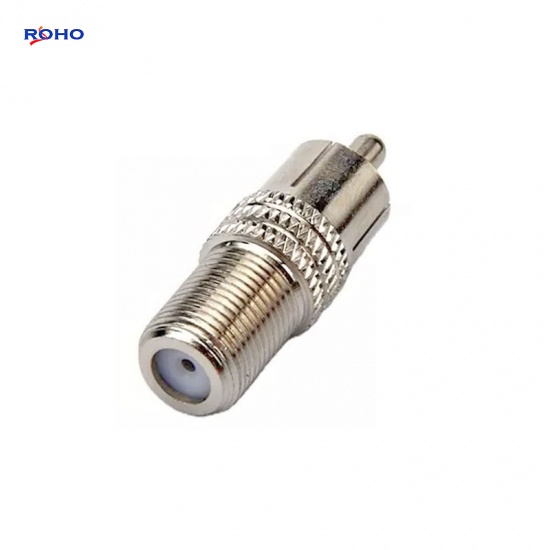 F Female to RCA Plug Jack Connector TV Adapter