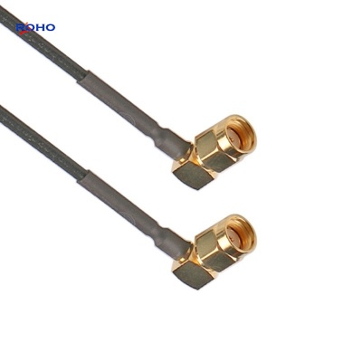 RP SMA Male Right Angle to RP SMA Male Cable Assembly