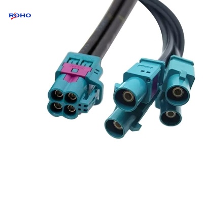 Fakra Plug to 4 Pin Mini Fakra Plug Cable Assembly