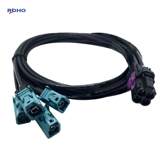 Fakra Jack to 4 Pin Mini Fakra Plug Cable Assembly