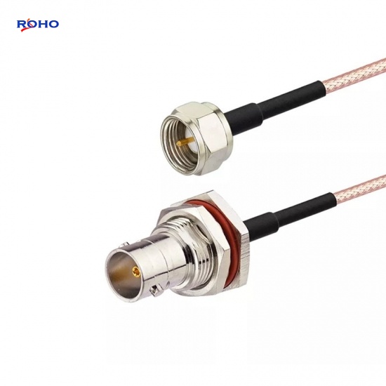 F Male to BNC Female Bulkhead Connector Cable Assembly