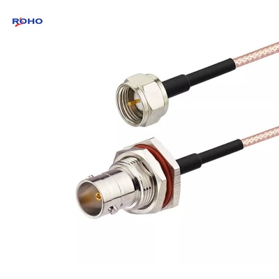 F Male to BNC Female Bulkhead Connector Cable Assembly