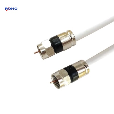 F Male to F Male Connector Cable Assembly with RG6