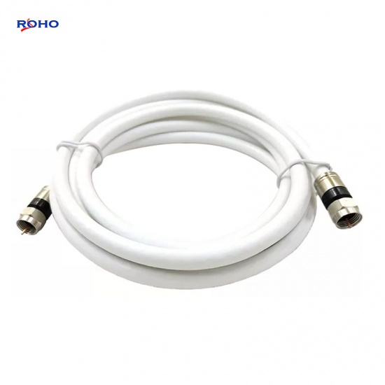 F Male to F Male Connector Cable Assembly with RG6