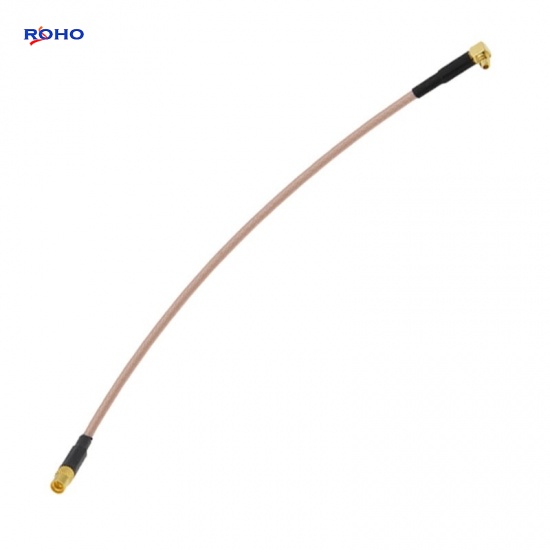 MMCX Jack to MMCX Right Angle Plug Cable Assembly