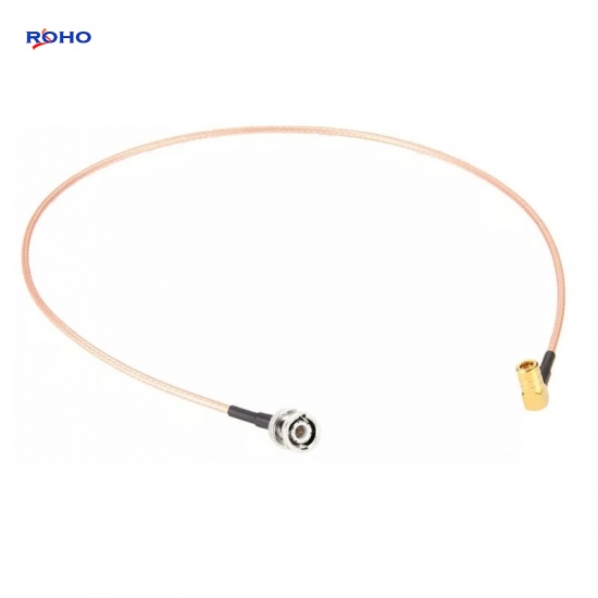 SMB Plug Right Angle to BNC Male Cable Assembly with RG316 Cable