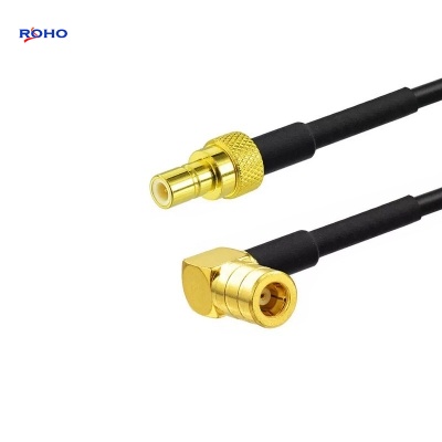 SMB Plug Right Angle to SMB Jack Cable Assembly