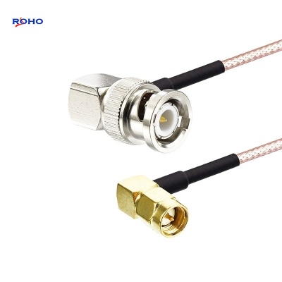 BNC Male Right Angle to SMA Male Right Angle Cable Assembly