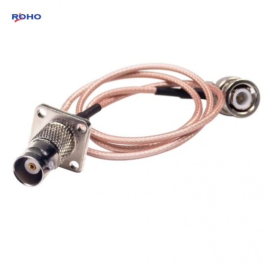 BNC Male to BNC Female 4 Hole Flange Cable Assembly