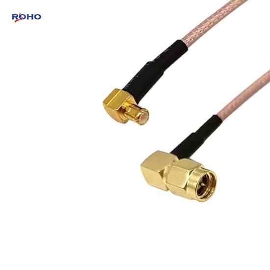 MCX Plug Right Angle to SMA Male Right Angle Cable Assembly