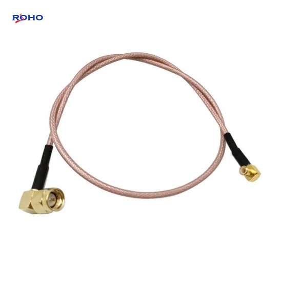 MCX Plug Right Angle to SMA Male Right Angle Cable Assembly