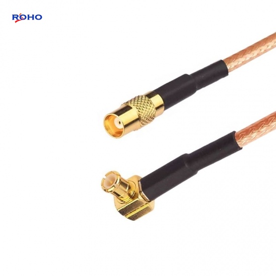 MCX Plug Right Angle to MCX Jack Cable Assembly