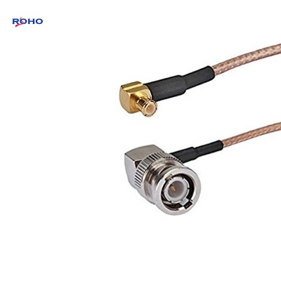 MCX Plug Right Angle to BNC Male Right Angle Cable Assembly