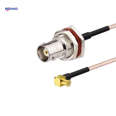 MCX Plug Right Angle to BNC Female Cable Assembly