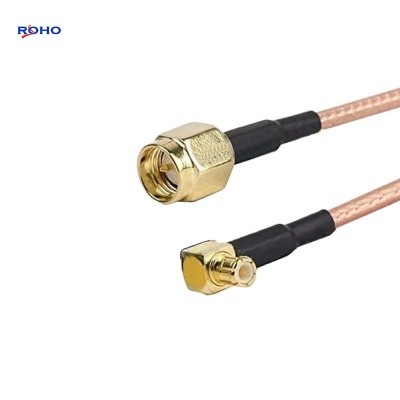 MCX Plug Right Angle to SMA Male Cable Assembly