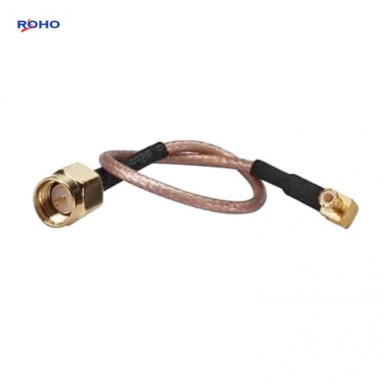 MCX Plug Right Angle to SMA Male Cable Assembly