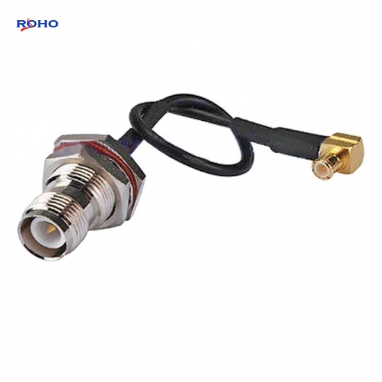 RP TNC Female to MCX Plug Right Angle Cable Assembly