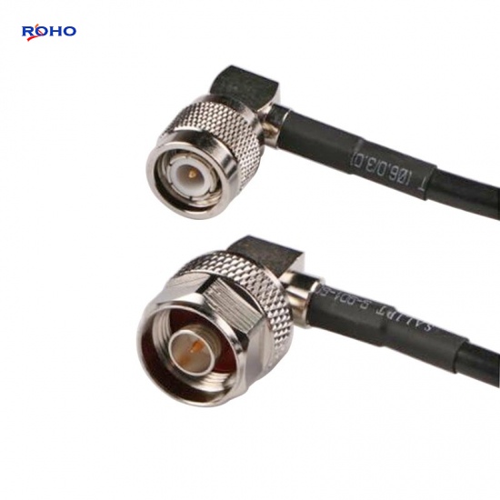 Right Angle N Male to TNC Male LMR195 Cable Assembly