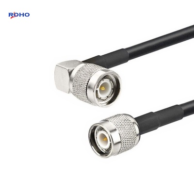 TNC Male Right Angle to TNC Female Cable Assembly with RG58 Cable